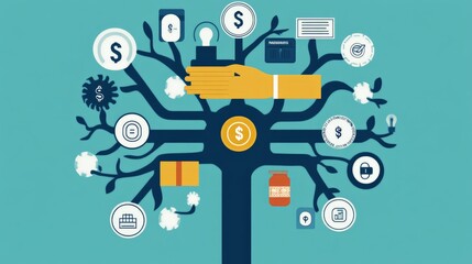 Obraz premium Modern Infographic for Establishing a Trust Fund