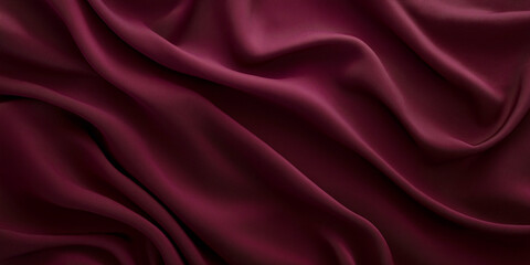 Fototapeta premium Background image Textile surface burgundy color, wavy texture. Advertising banner.
