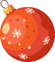Christmas tree glass toy ball in vector format