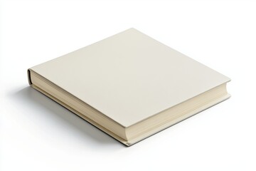 Fototapeta premium Closed hardcover notebook on white background