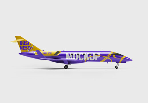 Private Jet Mockup for Creative Design and Branding Projects