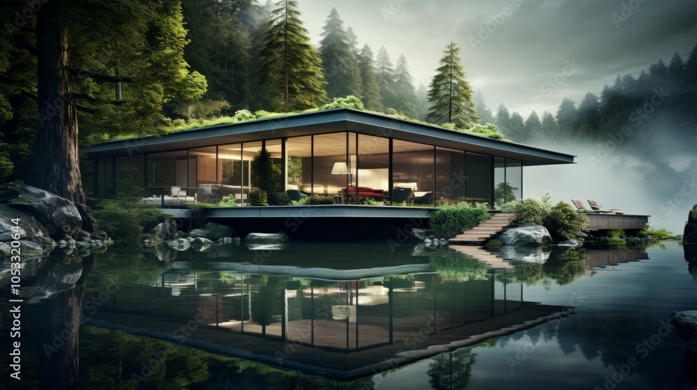 Poster architecture integrating seamlessly with the surrounding natural environment