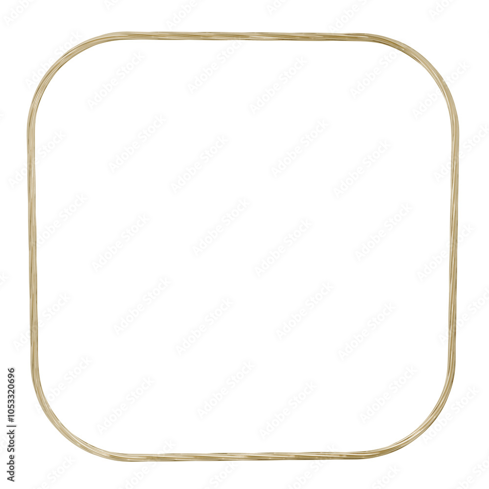 Poster twisted geometric gold: a stunning geometric square frame, crafted in gold with a twisted profile, a