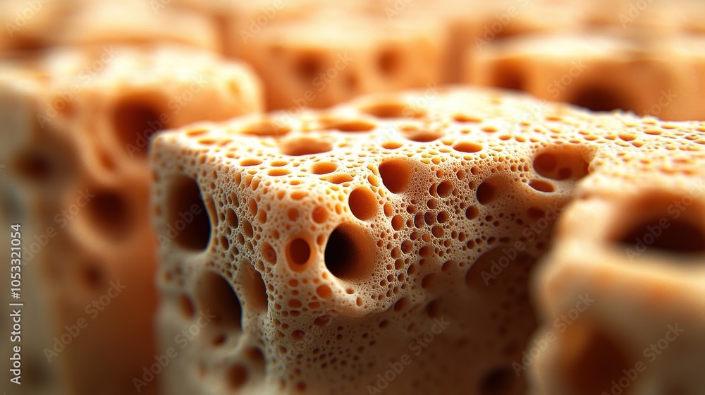 Aufkleber Exploring the intricate structures of natural sponges a close-up perspective on unique textures and patterns