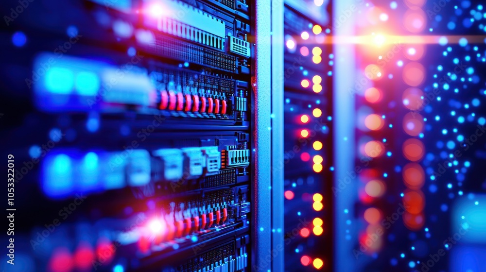 Fototapete Exploring the future of data storage and connectivity in modern server environments