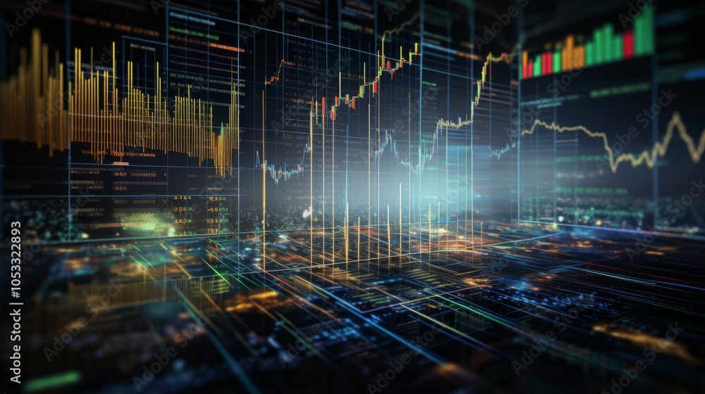 Leinwandbilder Data-driven analysis of currency markets using complex data streams and analytics tools
