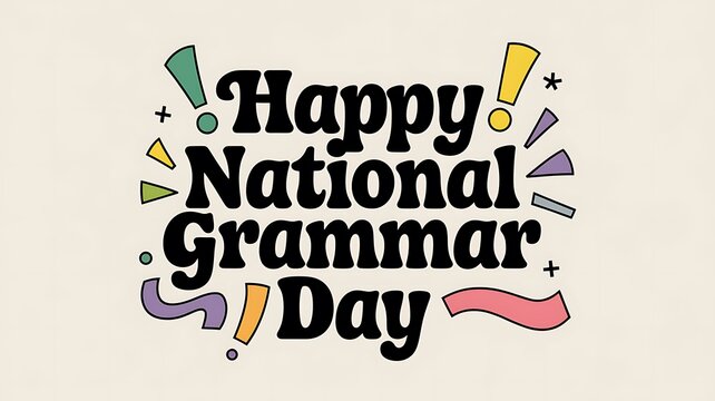 Colorful Graphic Design for National Grammar Day