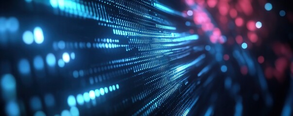 Obraz premium Digital background, can be used in the description of network abilities, technological processes, digital storages, science, education, etc.