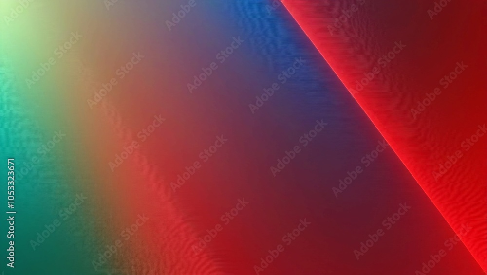 Aufkleber bright red and blue gradient with a soft fade into green, featuring a rich, unpixelated texture idea