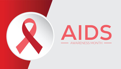 AIDS Awareness month is observed every year on December. Medical Healthcare Awareness concept. background, placard, banner template Vector illustration design.