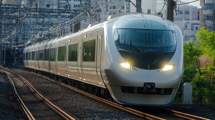 Fototapeta premium High-speed electric trains: Electric-powered trains traveling at high speeds between major cities