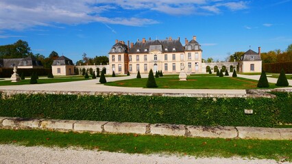 Château de la Motte Tilly du XVIIIe siècle style Louis XV dans l'Aube, région Grand Est france, europe