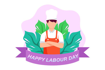 Labour Day Flat Design Illustration