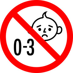 Choking hazard sign sticker or banner