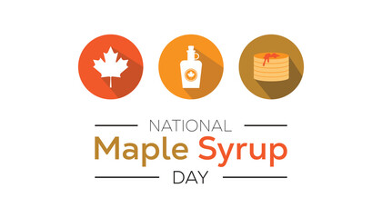 National Maple syrup day is observed every year on December.  Food and Drink Awareness concept. background, placard, banner template Vector illustration design.