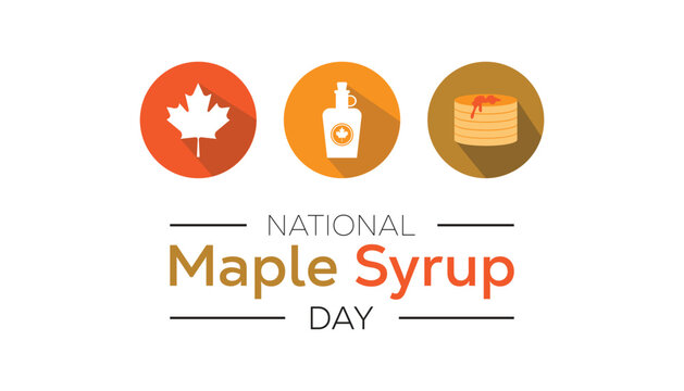 National Maple syrup day is observed every year on December.  Food and Drink Awareness concept. background, placard, banner template Vector illustration design.