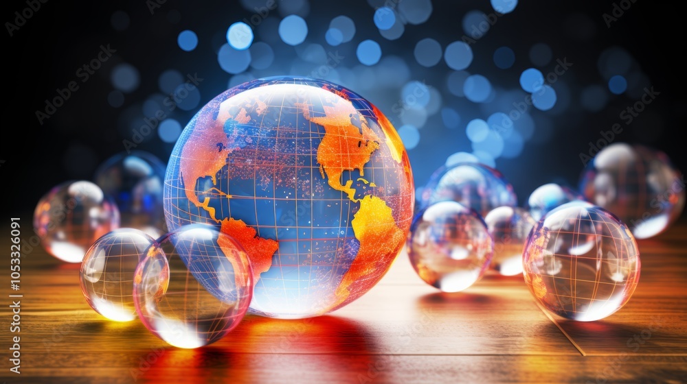 Aufkleber Global inflation forecast with predictive models and market analysis