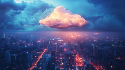 Obraz premium PaaS cloud services: Developers building and deploying applications on a platform-as-a-service (PaaS)