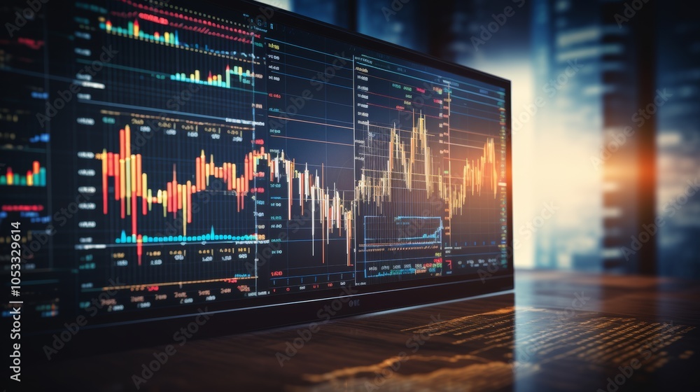 Poster trade forecast showing future trends with predictive analytics and market projections
