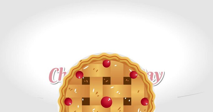Cherry pie day motion video, ideal for Cherry pie day celebration
