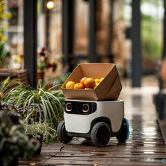 Robot delivering fruits