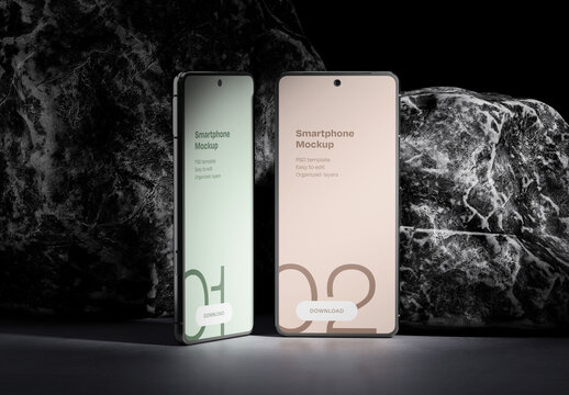 Realistic Smartphone Mockup for App UI and Mobile Design Presentation