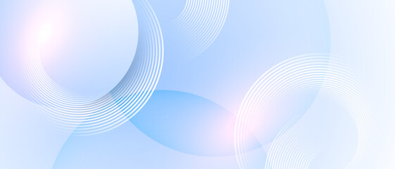 Soft light blue abstract background with circular lines and gradient shapes.
