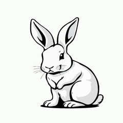 Fototapeta premium vector_image_full_body_rabbit