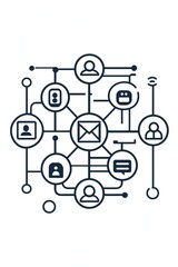 Fototapeta premium Line icon for streamlined data sharing and collaboration.