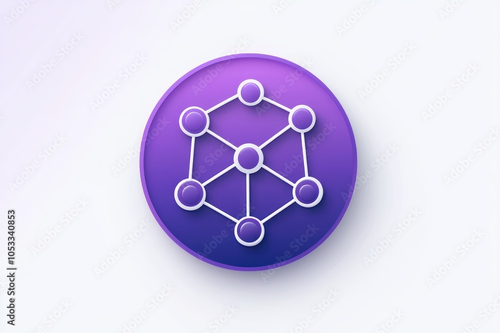 Poster modern glyph icon representing a load balancer, emphasizing sleek network tools.