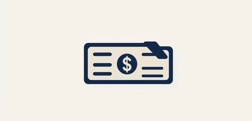 Fototapeta premium Clear and straightforward payment glyph icon for easy transactions.