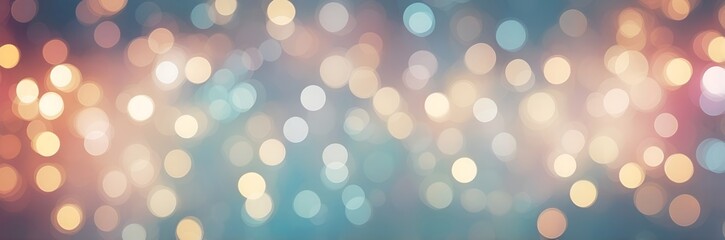 colorful bokeh lights wide cover background with blur color gradients 3:1