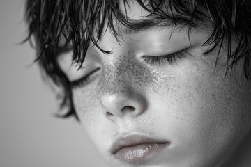 Fototapeta premium Embracing Innocence: A Photorealistic Image of an Anonymous Child in a Psychological Setting