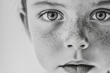 Obraz premium Embracing Innocence: A Photorealistic Image of a Child, Faceless and Anonymous, Against a White Background