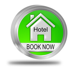 Buy now Hotel Button - 3D illustration