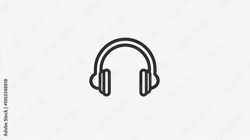 Poster simple and effective support line icon for customer relations.