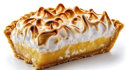 Delicious Lemon Meringue Pie Slice with Toasted Meringue