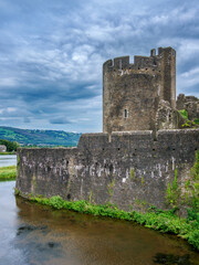 Fototapeta na wymiar Caerphilly Castle, Caerphilly, Wales, United Kingdom