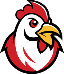 Mascot Chicken Logo Style Vector art illustration eps