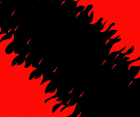 Red fire on a black background texture