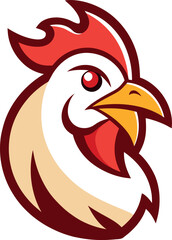Mascot Chicken Logo Style Vector art illustration eps