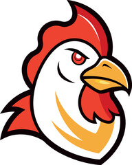 Mascot Chicken Logo Style Vector art illustration eps