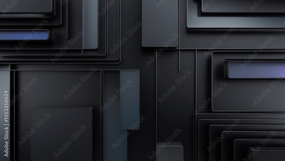 Poster minimalist black geometric abstract background with sharp lines and textured surfaces