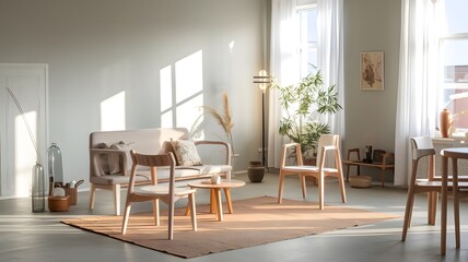 Fototapeta premium Living room with table