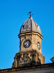 The Old Custom House at sunset, detailed view, Penarth, Wales, United Kingdom