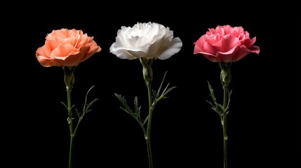 Obraz premium Soft Pink Carnations with Baby's Breath