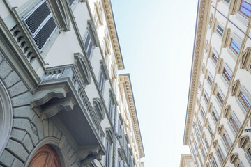 facade of a building with sky