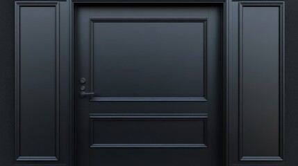 Sophisticated anthracite door with double-leaf design, smooth, high-quality plastic finish