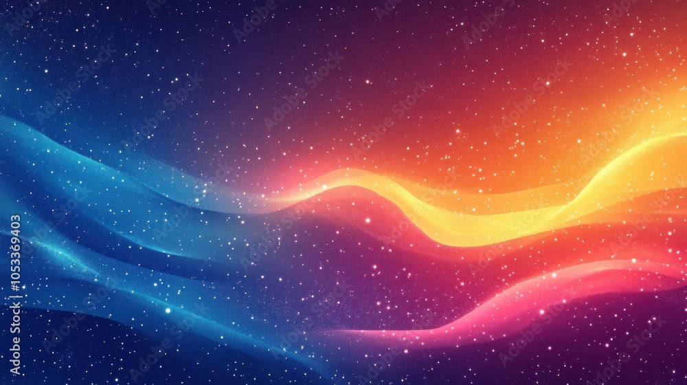 Poster gradient background with abstract stars