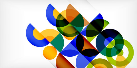 Colorful circle abstract background. Template for wallpaper, banner, presentation, background